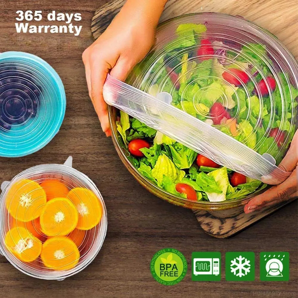 Reusable Silicone Stretch Lids for Bowls