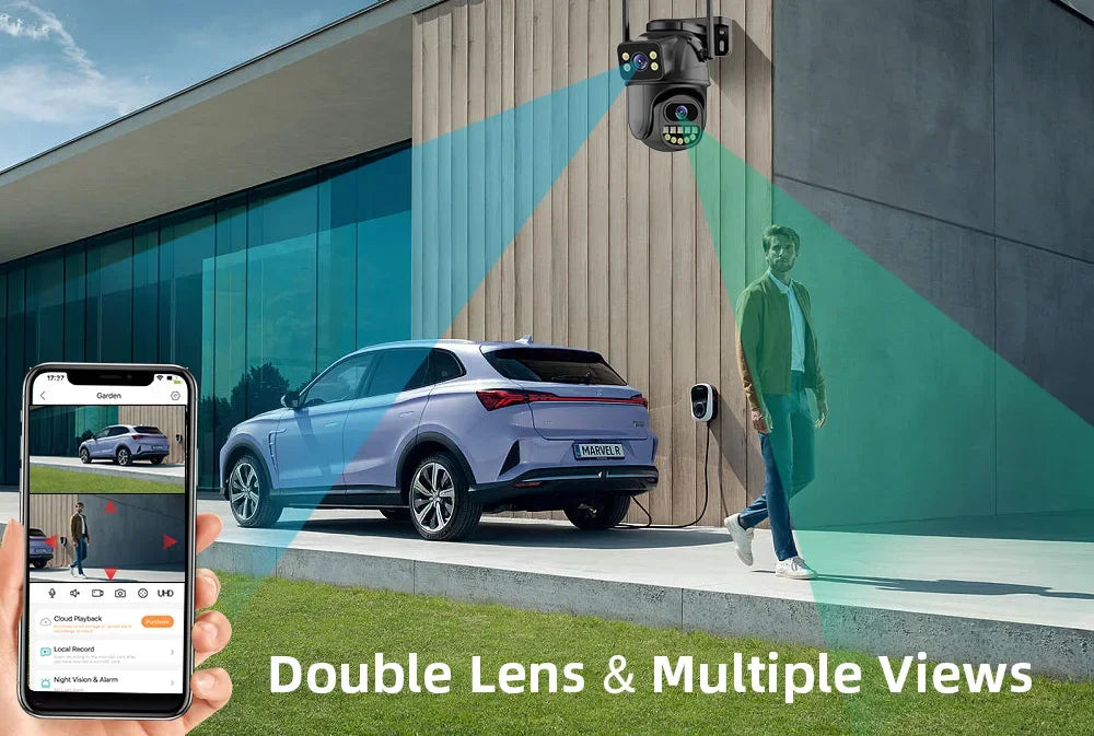 4K 8MP Dual Screens Outdoor Wifi Surveillance Camera