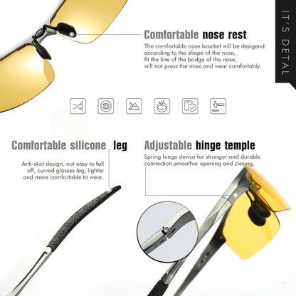 Top Anti-glare Day Night Vision For Driving, Polarized, Photochromic
