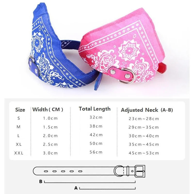 Adjustable Dog Bandana Collar