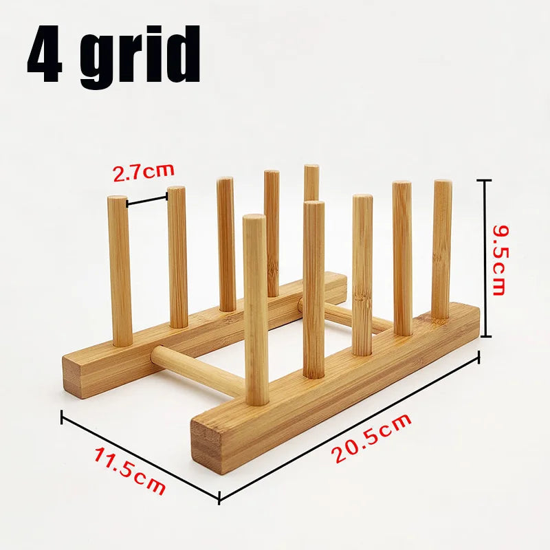 Wooden Dish Rack Kitchen Organizer Stand