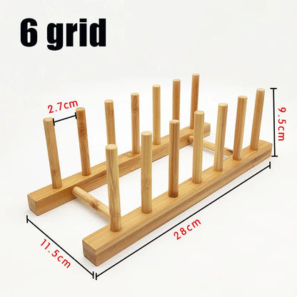 Wooden Dish Rack Kitchen Organizer Stand