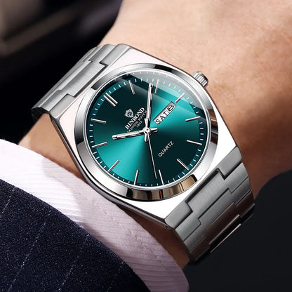UTHAI Men Watch Light Luxury Brand Stainless Steel