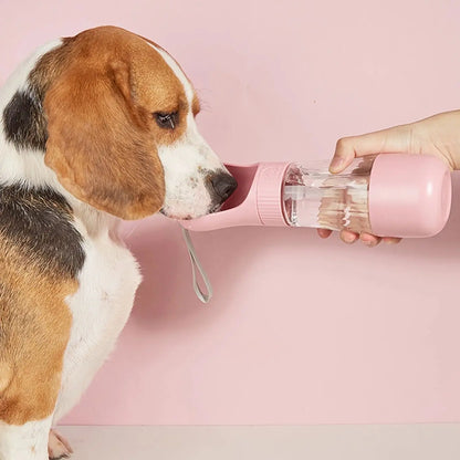 Pet 2-in-1 Portable Dog Water Bottle and Food Container
