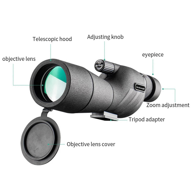 25-75x60 HD Spotting Scope Monocular