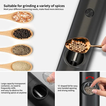 Electric Mill Pepper And Salt Grinder