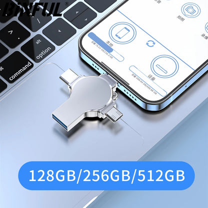 Photo Stick 512GB 256GB 2TB 1TB Flash Drive for iPhone 15/14/13/12pro /11Pro/6/7/8/XR/X iPad Android Storage PC Mac