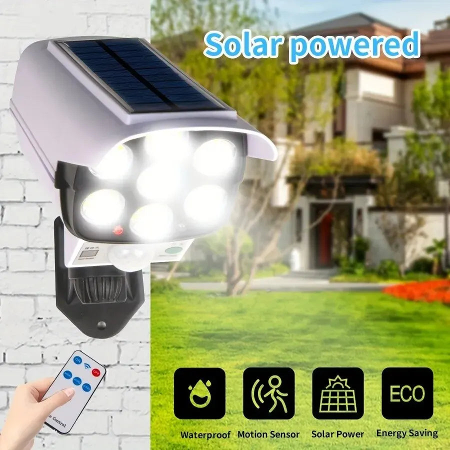 Outdoor Motion Sensor Solar Lights Security Camera for Porch Garden Patio