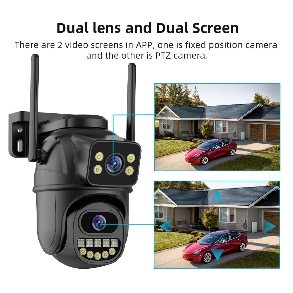 4K 8MP Dual Screens Outdoor Wifi Surveillance Camera
