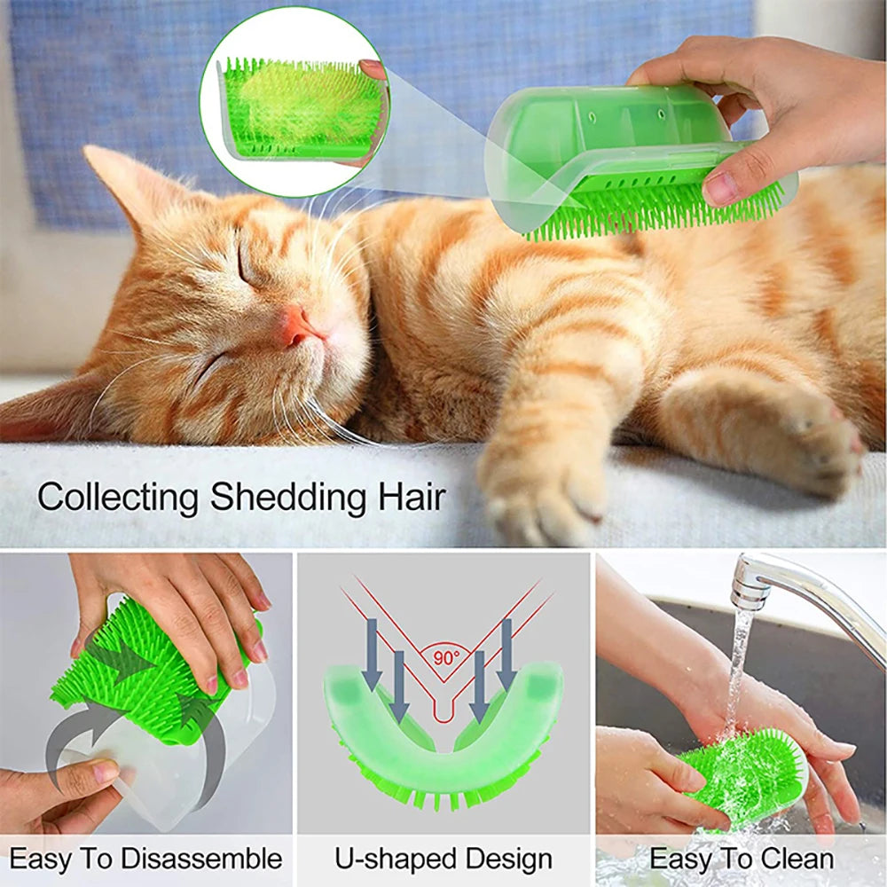 Cat scratcher, cat massager, cat hair remover brush