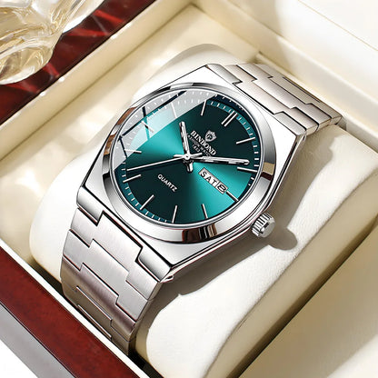 UTHAI Men Watch Light Luxury Brand Stainless Steel