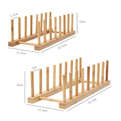Wooden Dish Rack Kitchen Organizer Stand
