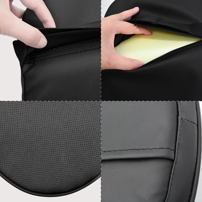 3D Nappa Leather Car Neck Pillow Pain Relief Travel Neck Support