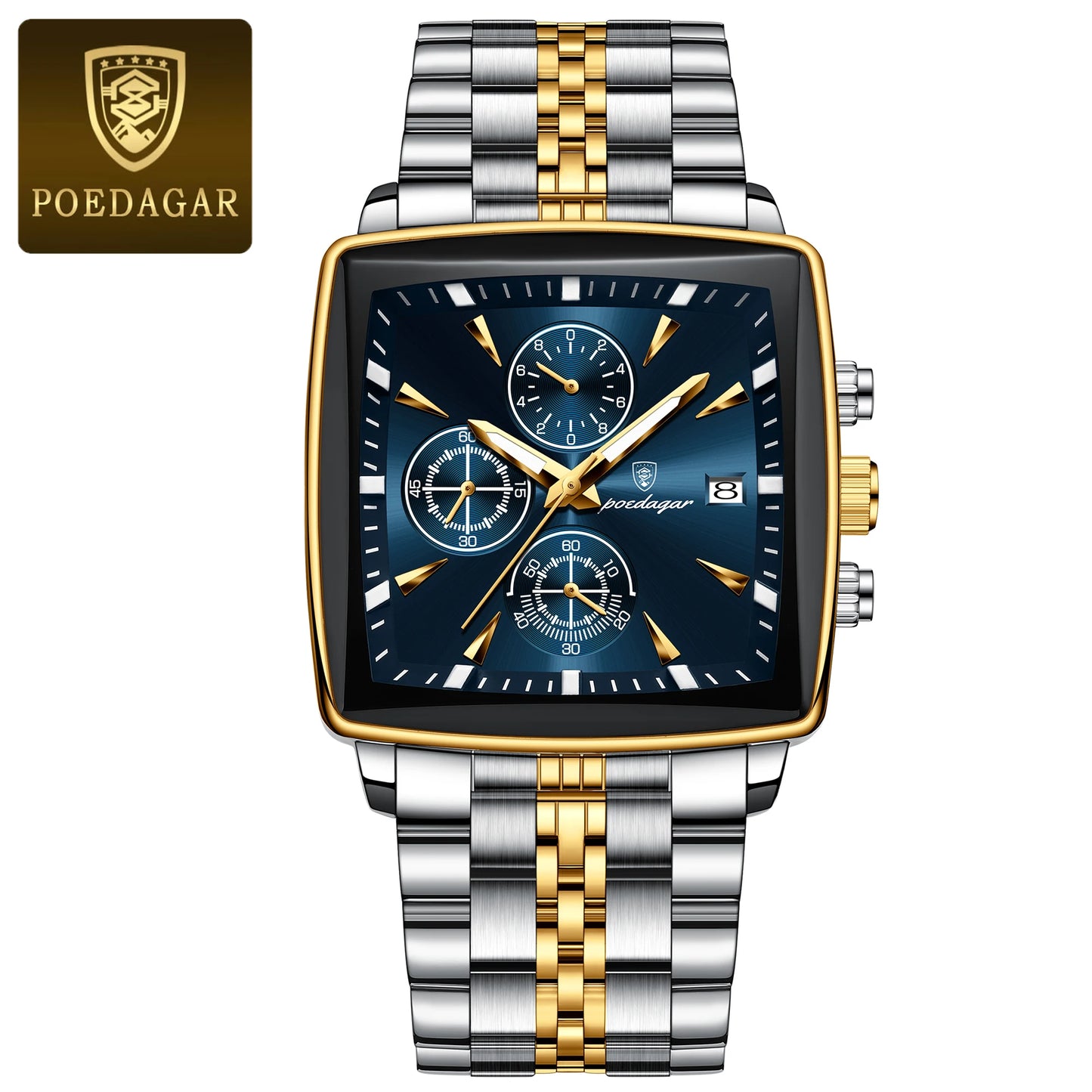 POEDAGAR Luxury Square Sport Man