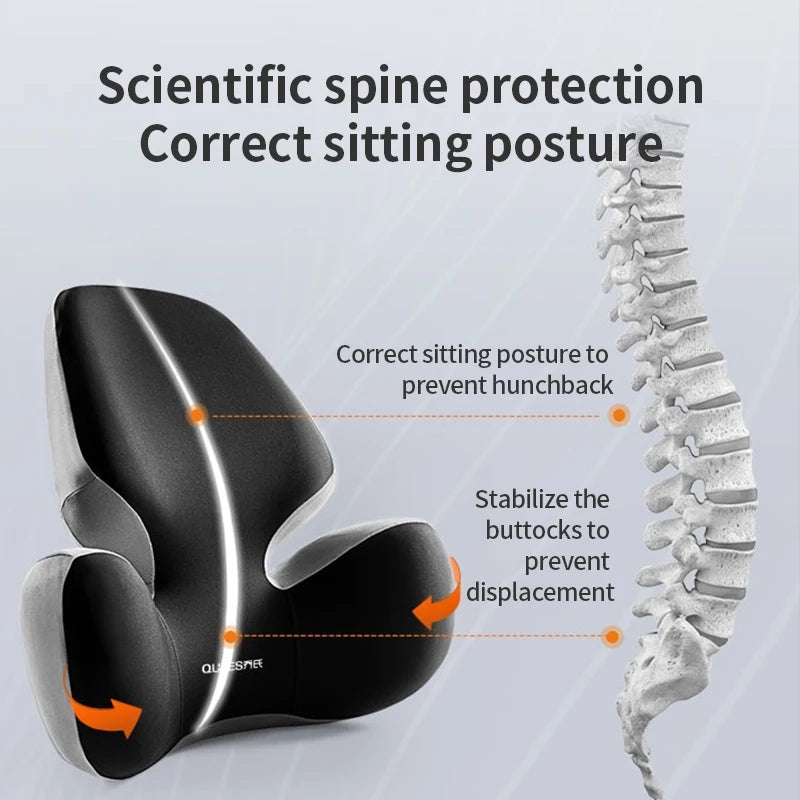Update Car Lumbar Support Pillow Auto Neck Pillow Universal Vehicle Cushion