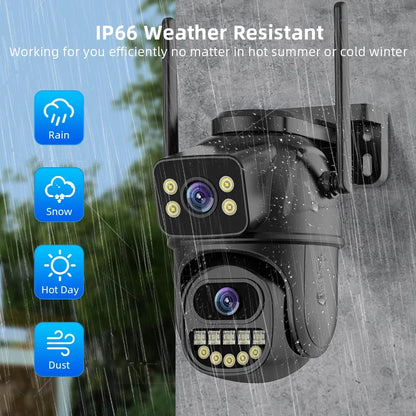 4K 8MP Dual Screens Outdoor Wifi Surveillance Camera