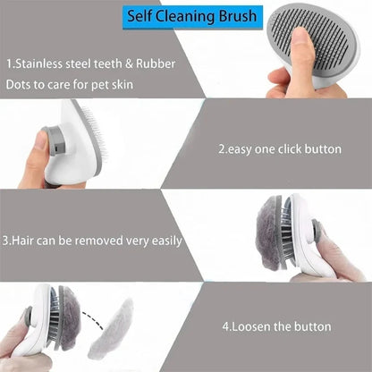Cleaning Pet Grooming Brush