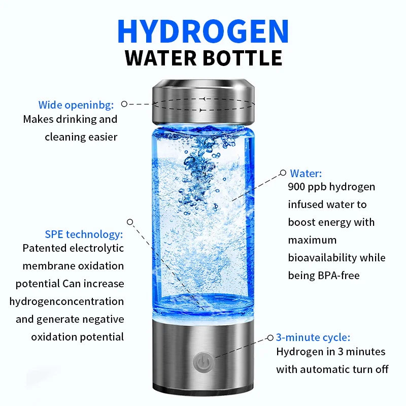 Hydrogen-Rich Water Generator Bottle