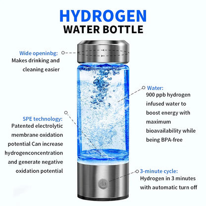 Hydrogen-Rich Water Generator Bottle