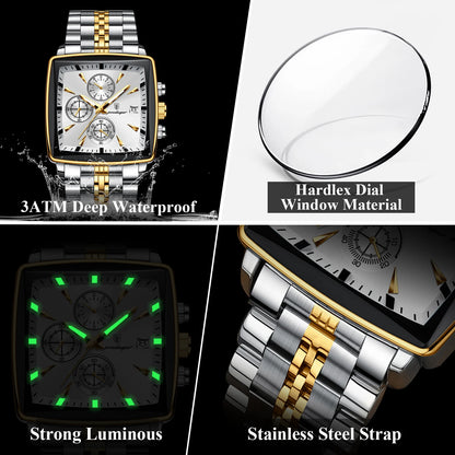 POEDAGAR Luxury Square Sport Man