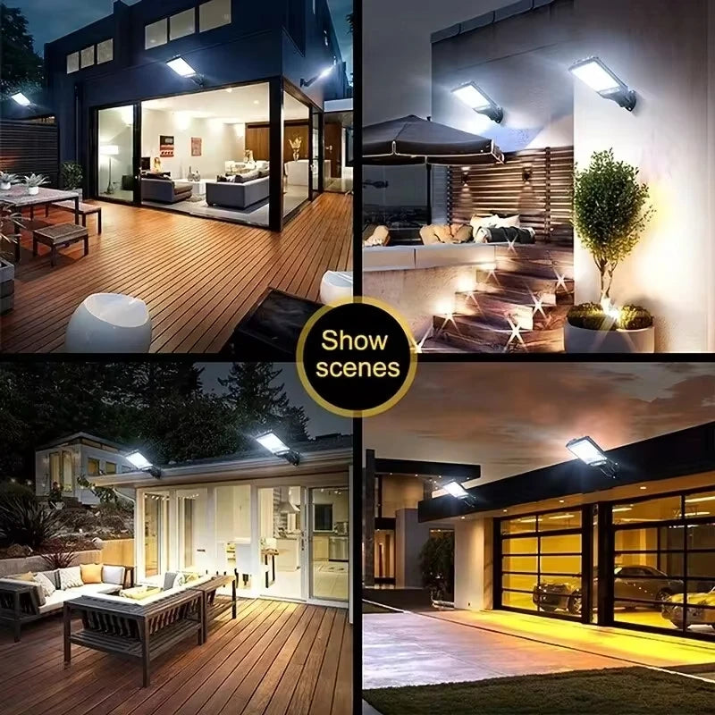 Outdoor Solar Security Lights with Remote Control