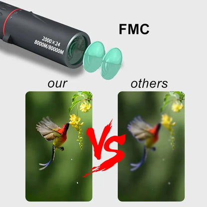2000x24 HD Monocular Telescope Outdoor Mini Portable Zoom Telescope