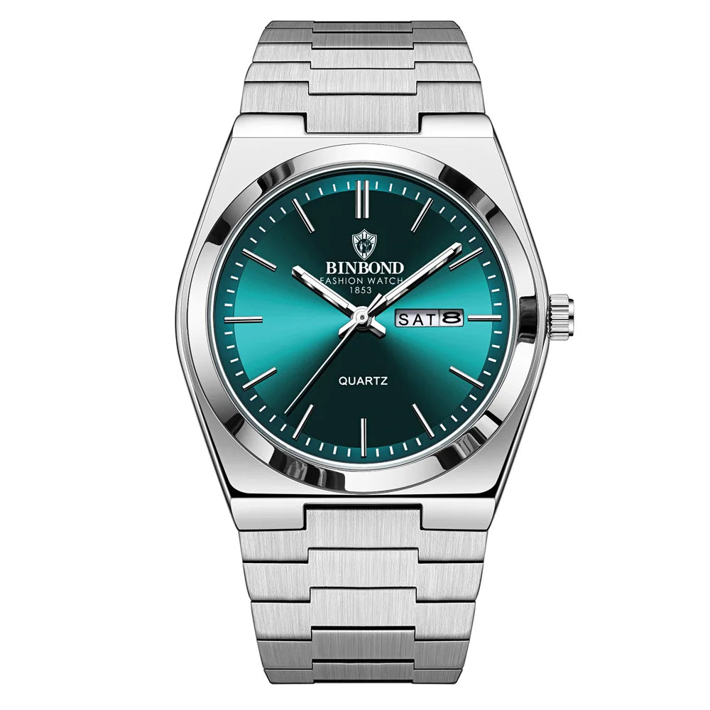 UTHAI Men Watch Light Luxury Brand Stainless Steel