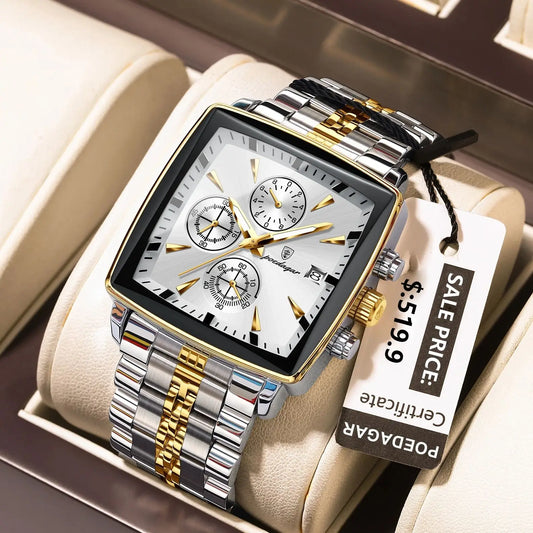 POEDAGAR Luxury Square Sport Man