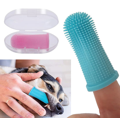 Dog Super Soft Pet Finger Toothbrush Teeth Cleaning Bad Breath Care Silicone