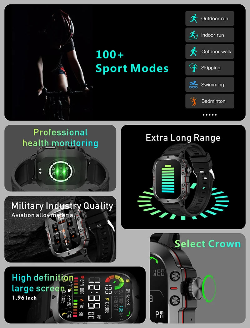 Waterproof Smartwatch with Health Monitoring