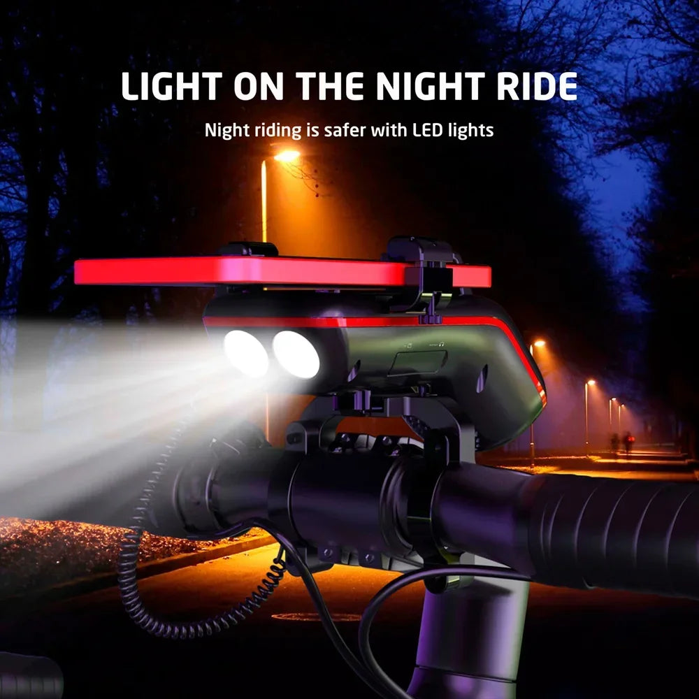 10-in-1 Bike Light Phone Holder Set