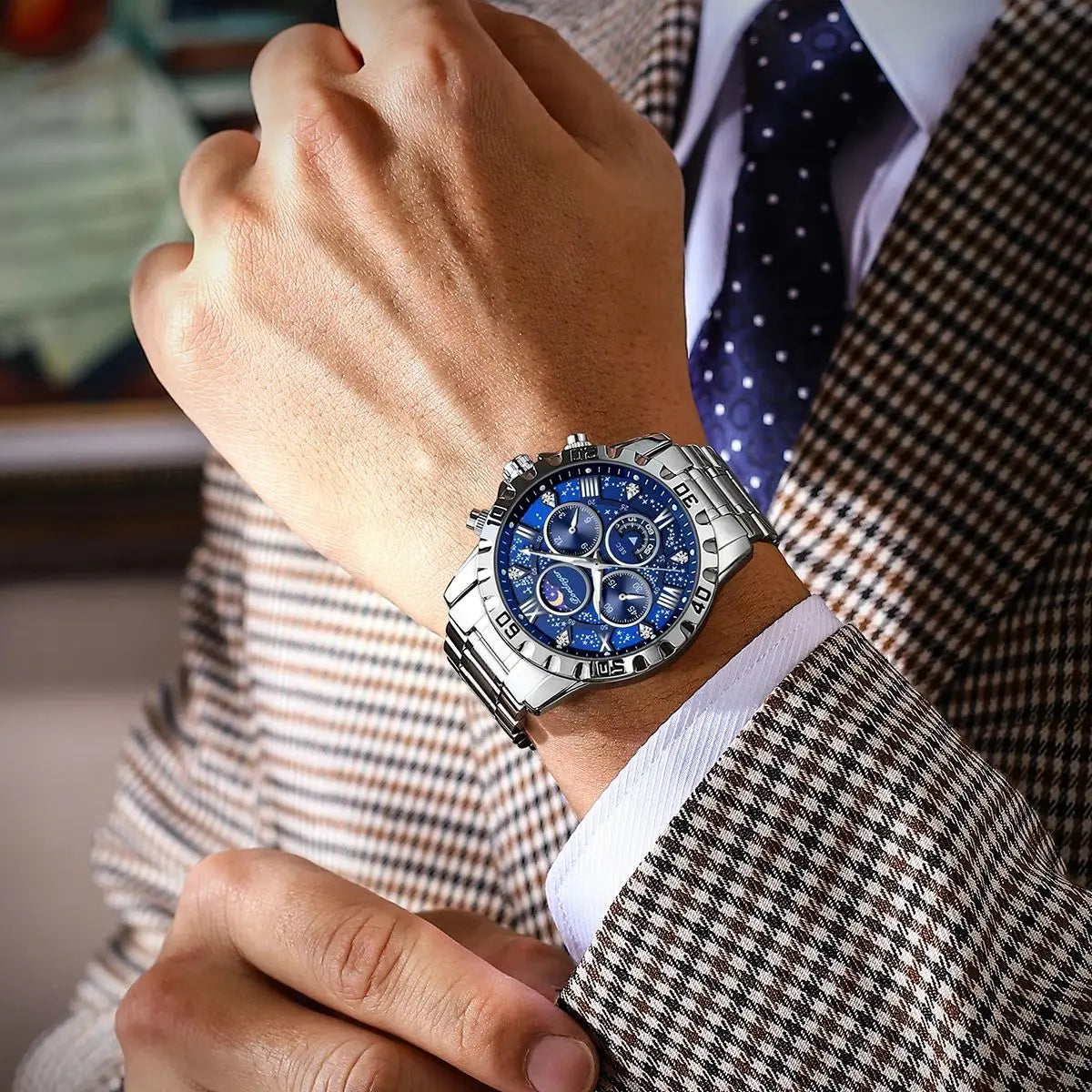 Luxury Stainless Steel Quartz Watch