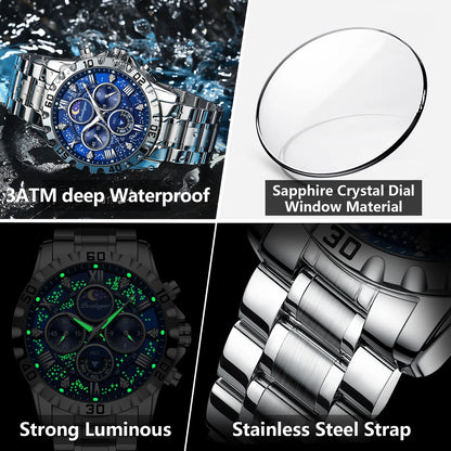 Luxury Stainless Steel Quartz Watch
