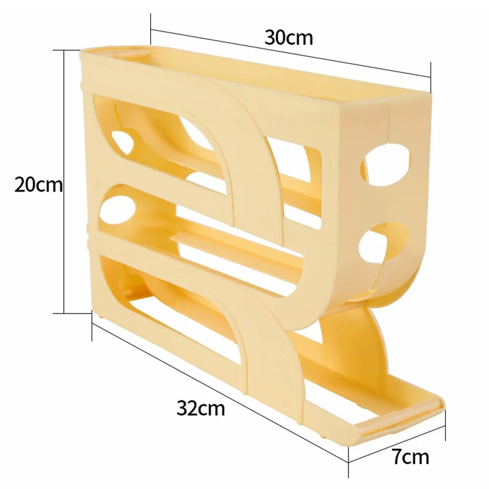 Automatic Rolling Egg Storage Box Organizer