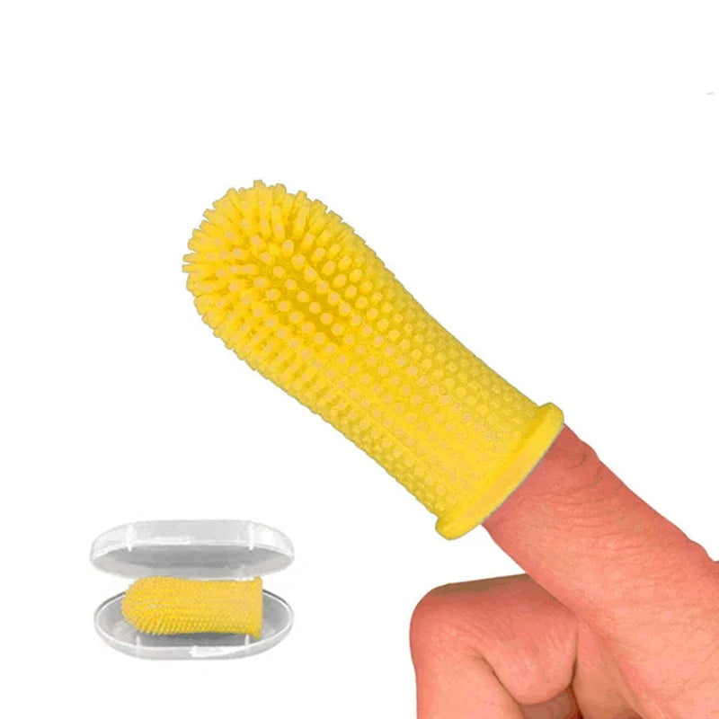 Dog Super Soft Pet Finger Toothbrush Teeth Cleaning Bad Breath Care Silicone