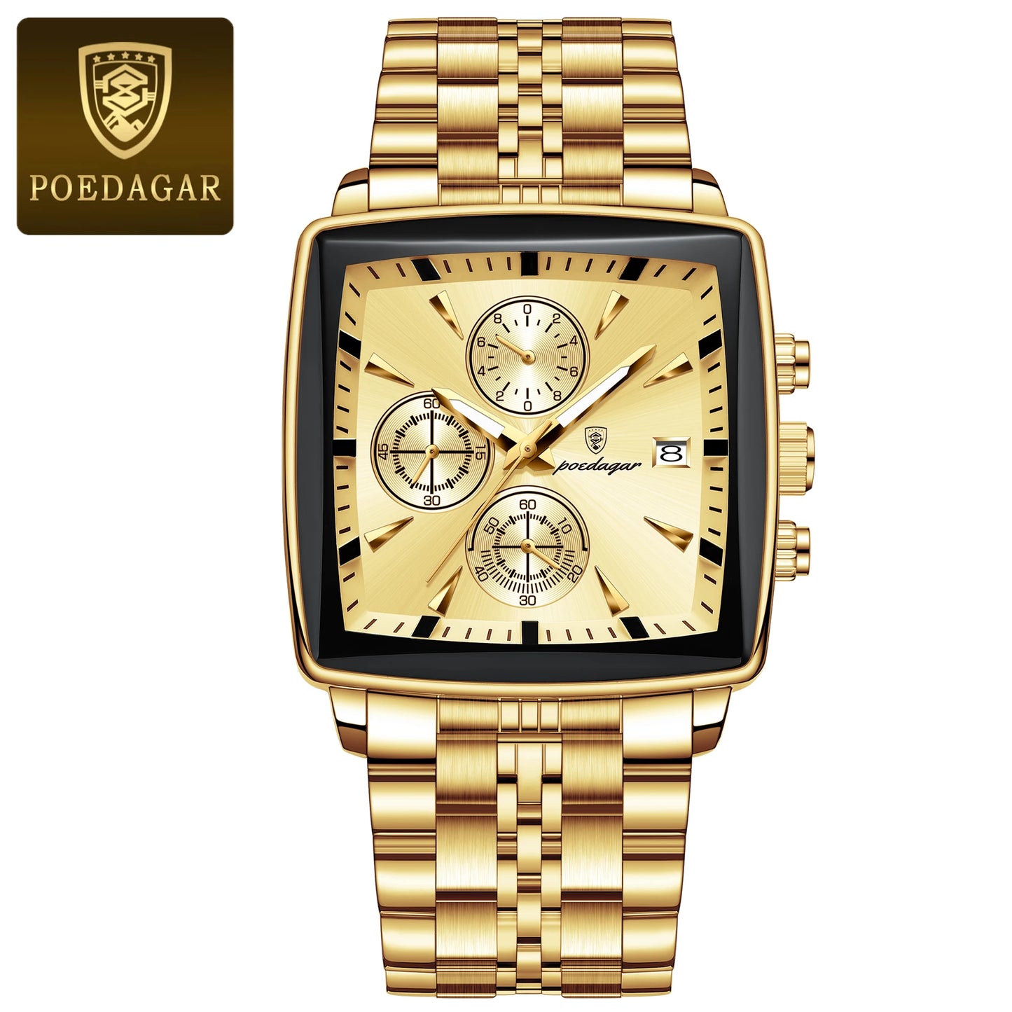 POEDAGAR Luxury Square Sport Man