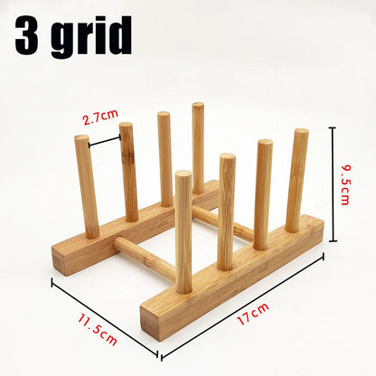 Wooden Dish Rack Kitchen Organizer Stand