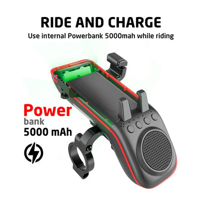10-in-1 Bike Light Phone Holder Set