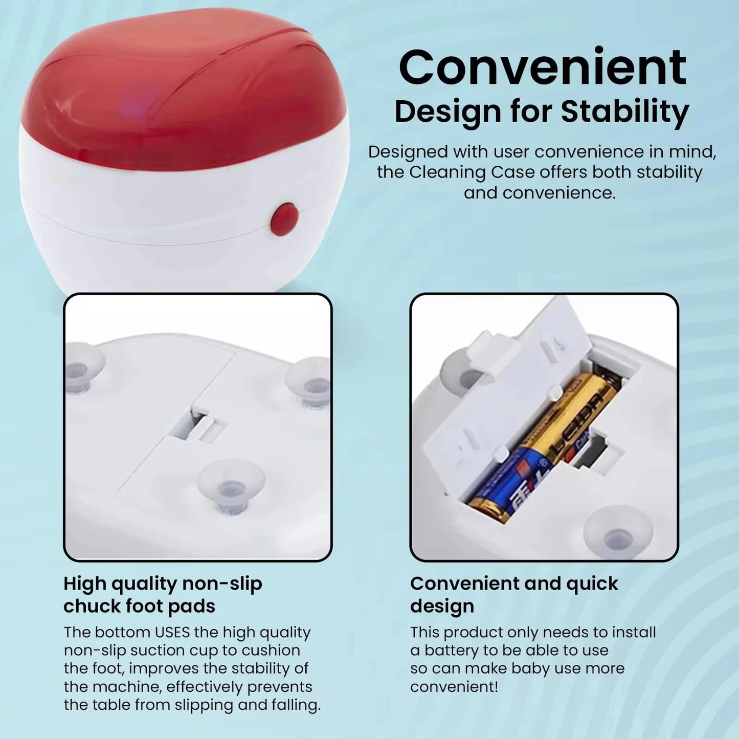 Automatic Denture Cleaner Case with Filter