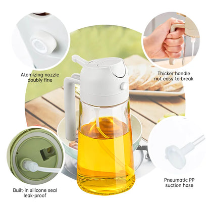 2-in-1 Oil Sprayer Dispenser Bottle