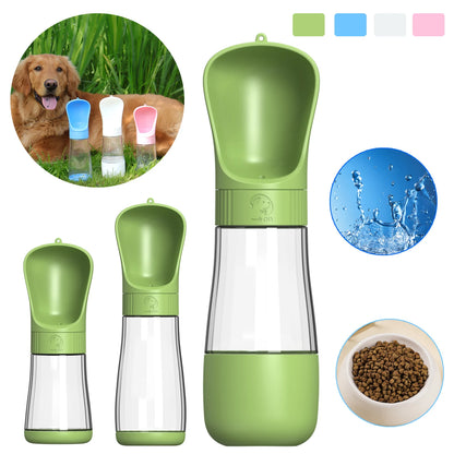 Pet 2-in-1 Portable Dog Water Bottle and Food Container