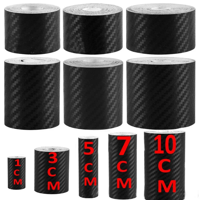 Carbon Fiber Car Door Sill Protector Strip – Waterproof 3D DIY Tape