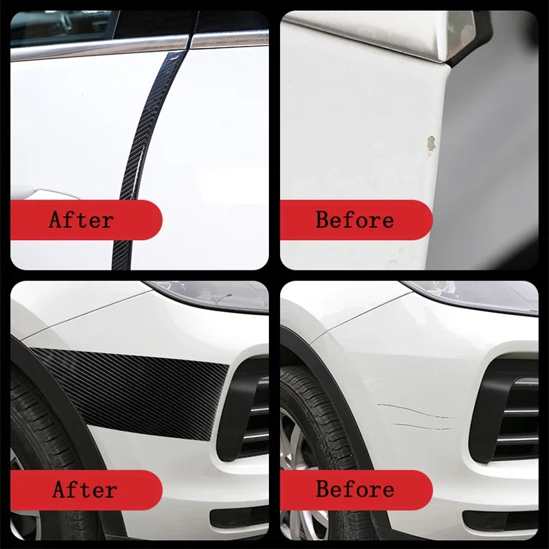 Carbon Fiber Car Door Sill Protector Strip – Waterproof 3D DIY Tape