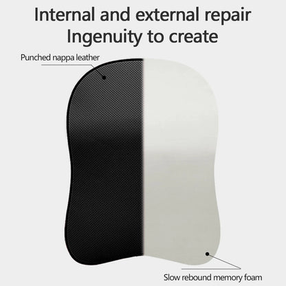3D Nappa Leather Car Neck Pillow Pain Relief Travel Neck Support