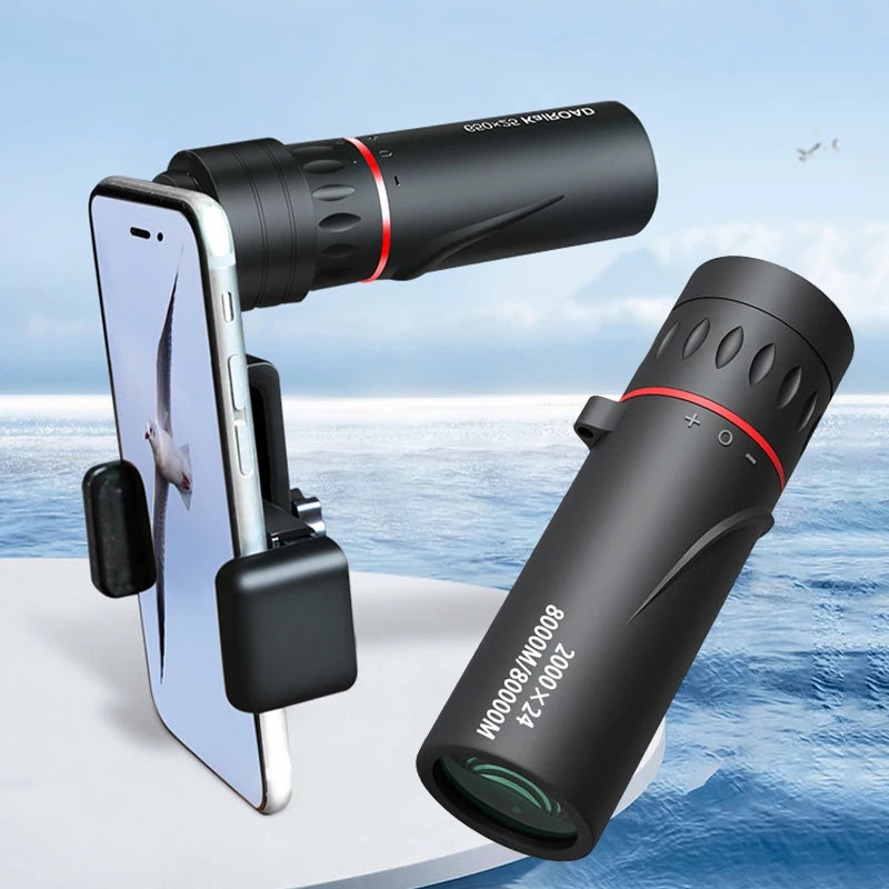 2000x24 HD Monocular Telescope Outdoor Mini Portable Zoom Telescope