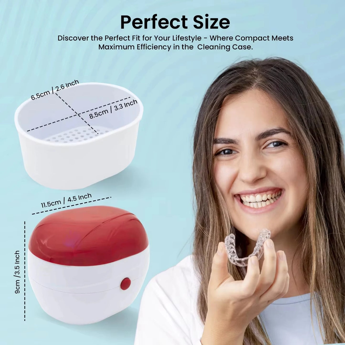 Automatic Denture Cleaner Case with Filter
