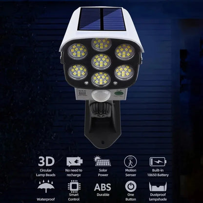 Outdoor Motion Sensor Solar Lights Security Camera for Porch Garden Patio